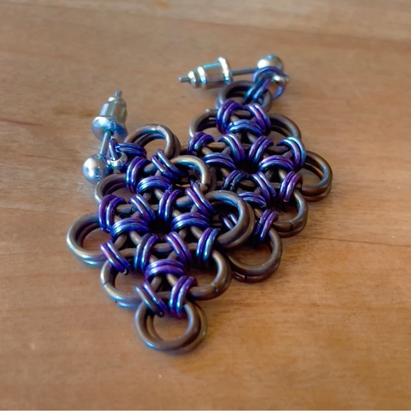Chainmail earrings - Picture 2 of 4